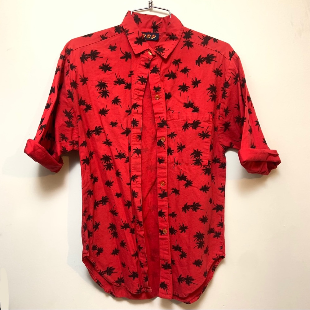 Vintage Palm Tree collared shirt
